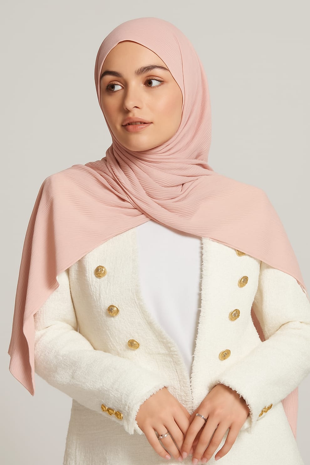 Ribbed Jersey Hijab – Light Pink