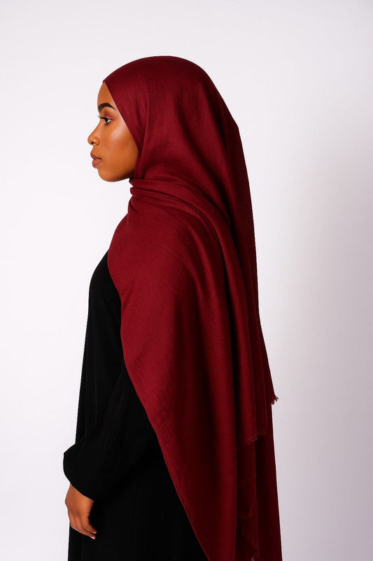 Model Hijab-Dark Red