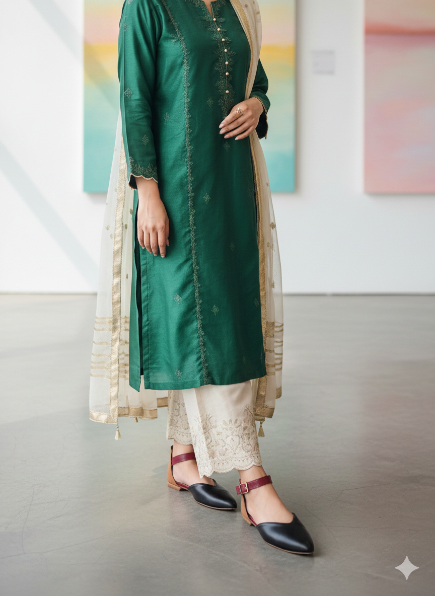 Black Ivory Royale Moon Walks Flats