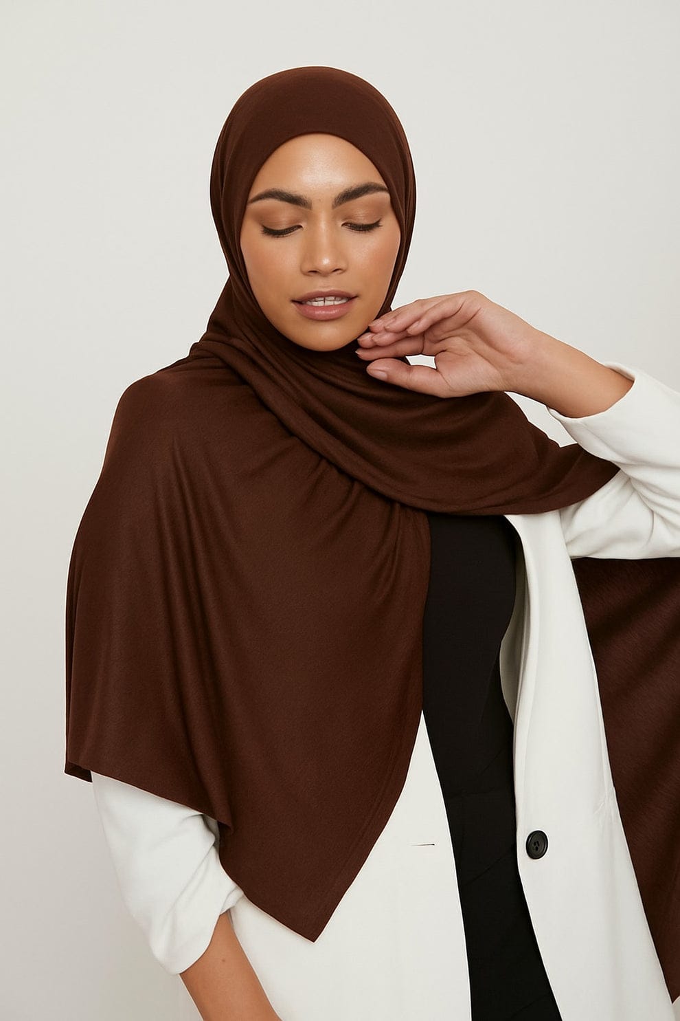 Choclate Brown Jersey Hijab