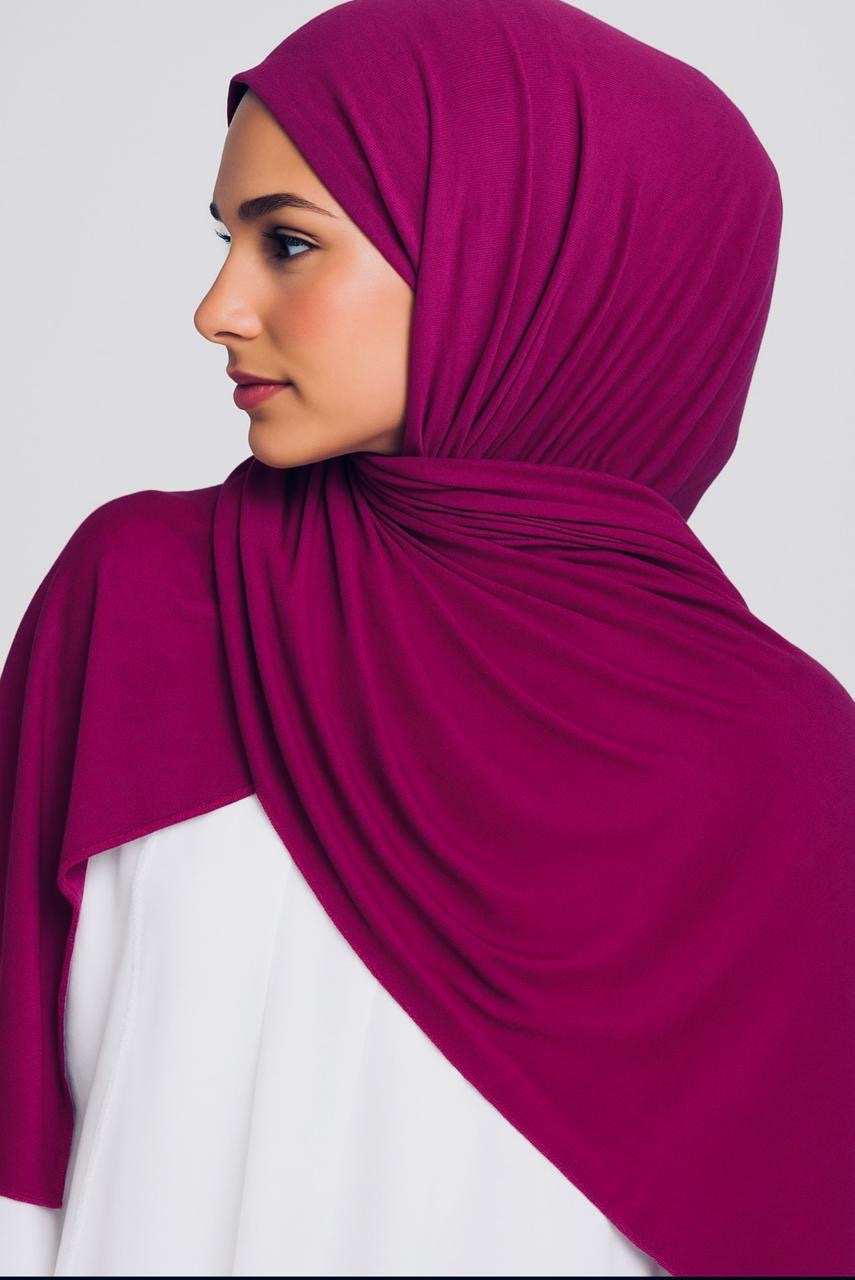 Mulberry Pink Jersey Hijab