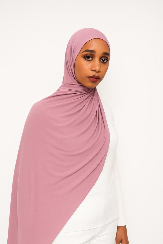 Pink Mirrage Jersey Hijab