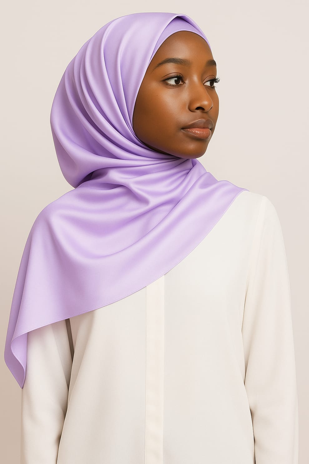 Plain Satin Silk-Lilac