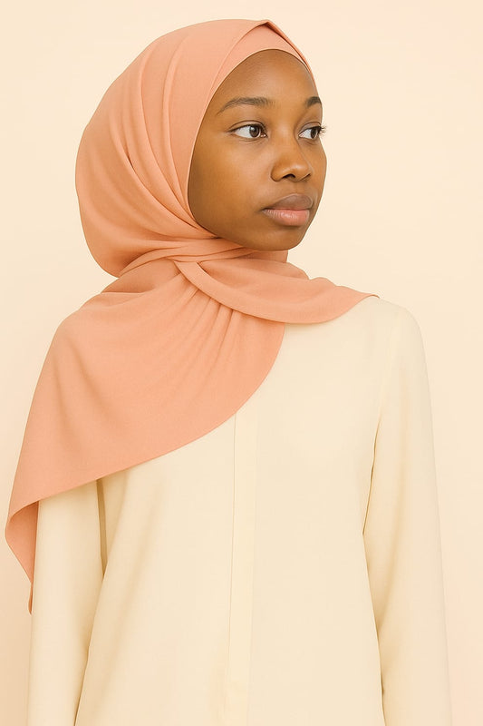 Plain Satin Silk-Peach