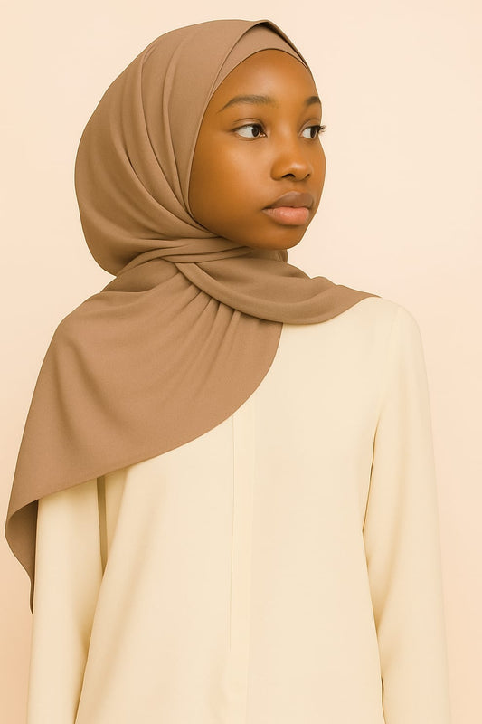 Plain Satin Silk-Taupe Beige
