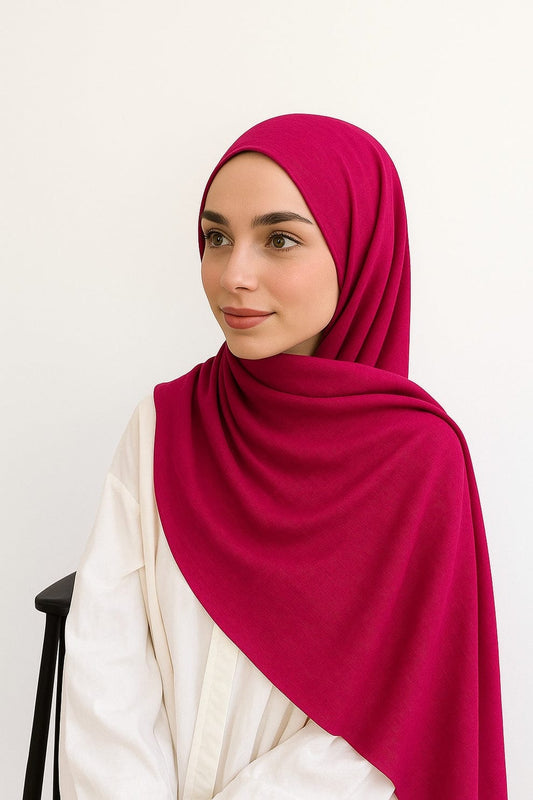 Turkish Lawn Hijab – Magenta Pink
