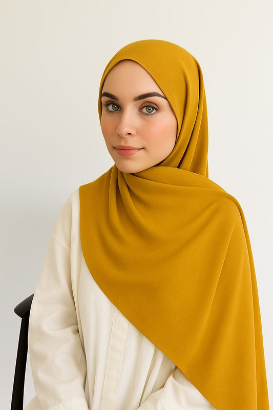 Turkish Lawn Hijab – Mustard