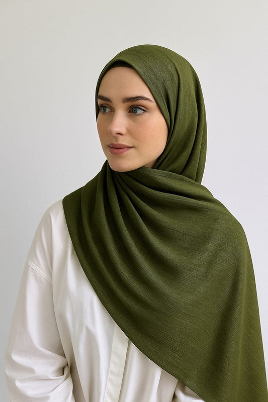 Turkish Lawn Hijab – Olive
