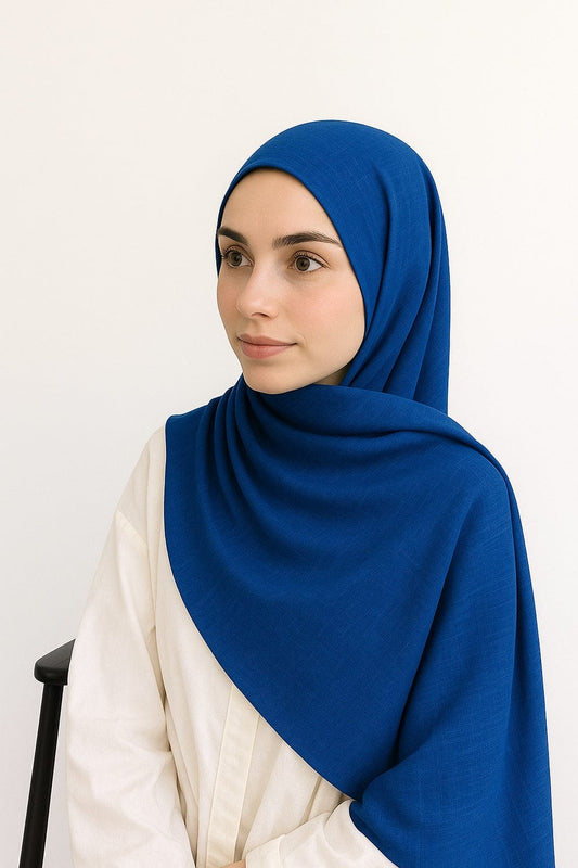 Turkish Lawn Hijab – Royal Blue
