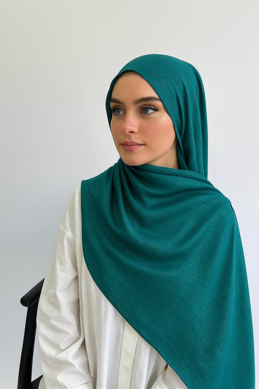 Turkish Lawn Hijab – Teal