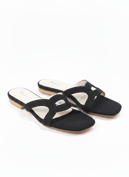 Black Ameera Classic Slides