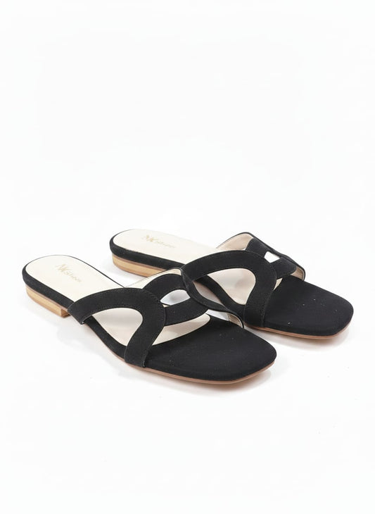 Black Ameera Classic Slides