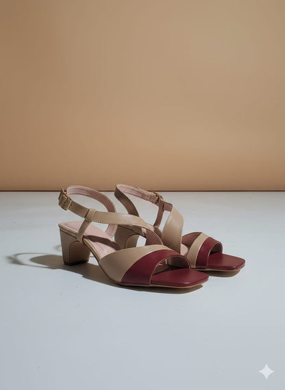 Maroon Sultana Comfort Heel