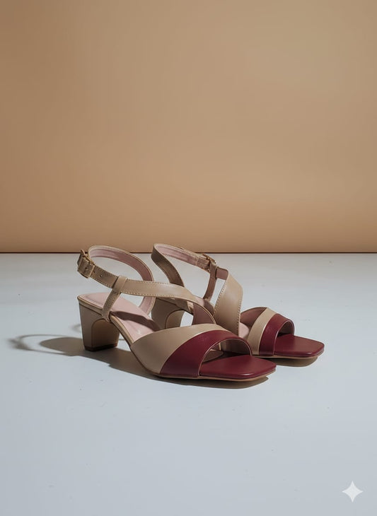 Maroon Sultana Comfort Heel