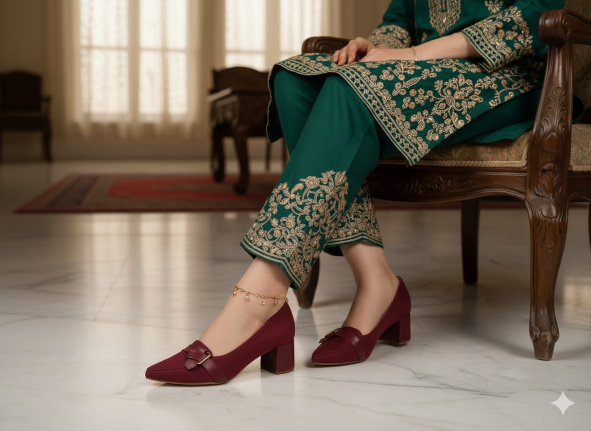 Maroon Malika Classic Pumpi