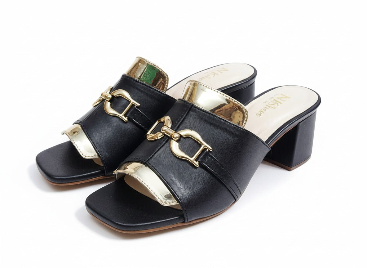 Black Siyah Sheen Heel